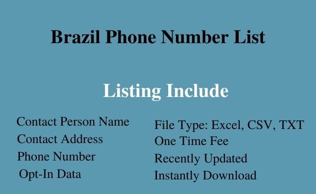 Brazil phone number list