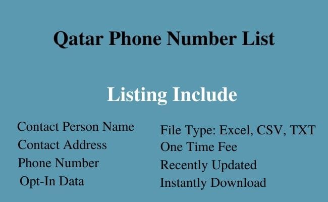 Qatar phone number list