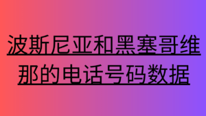 波斯尼亚和黑塞哥维那的电话号码数据